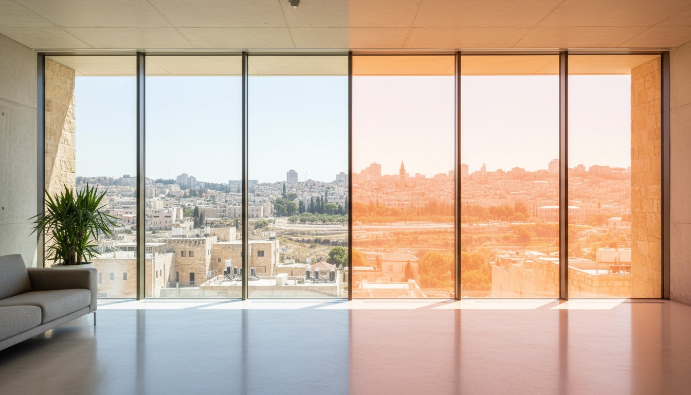 ציפוי להורדת טמפרטורה בחדר: המדריך המלא לבידוד תרמי של חלונות (2026)