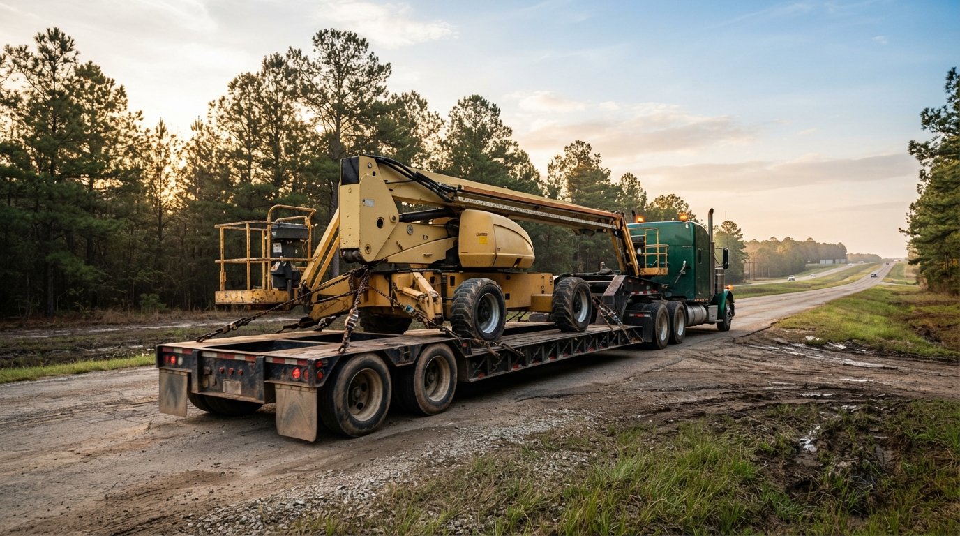 Articulated Boom Lift Hauling in Cleveland, TX: The Complete Transport Guide