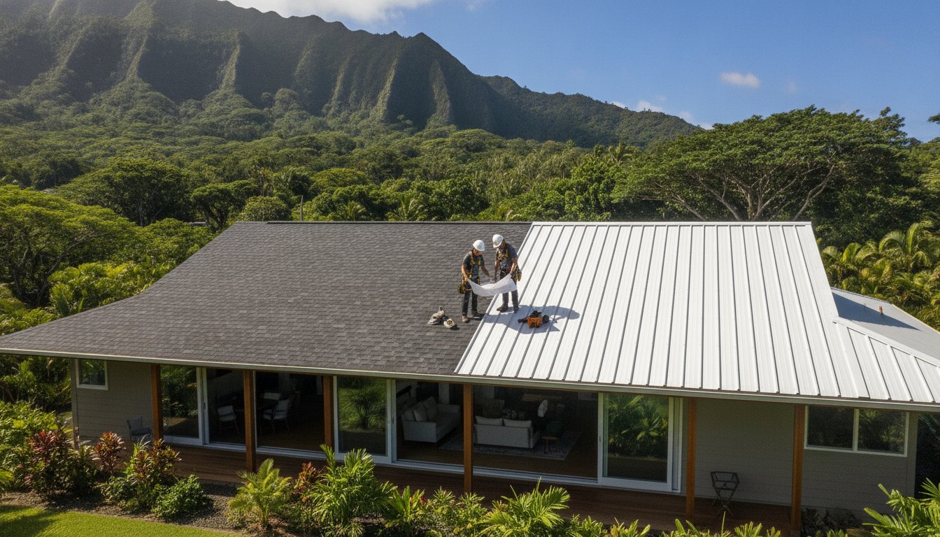 Asphalt Shingles vs. Metal Roofing on Oahu: 2026 Homeowner’s Guide
