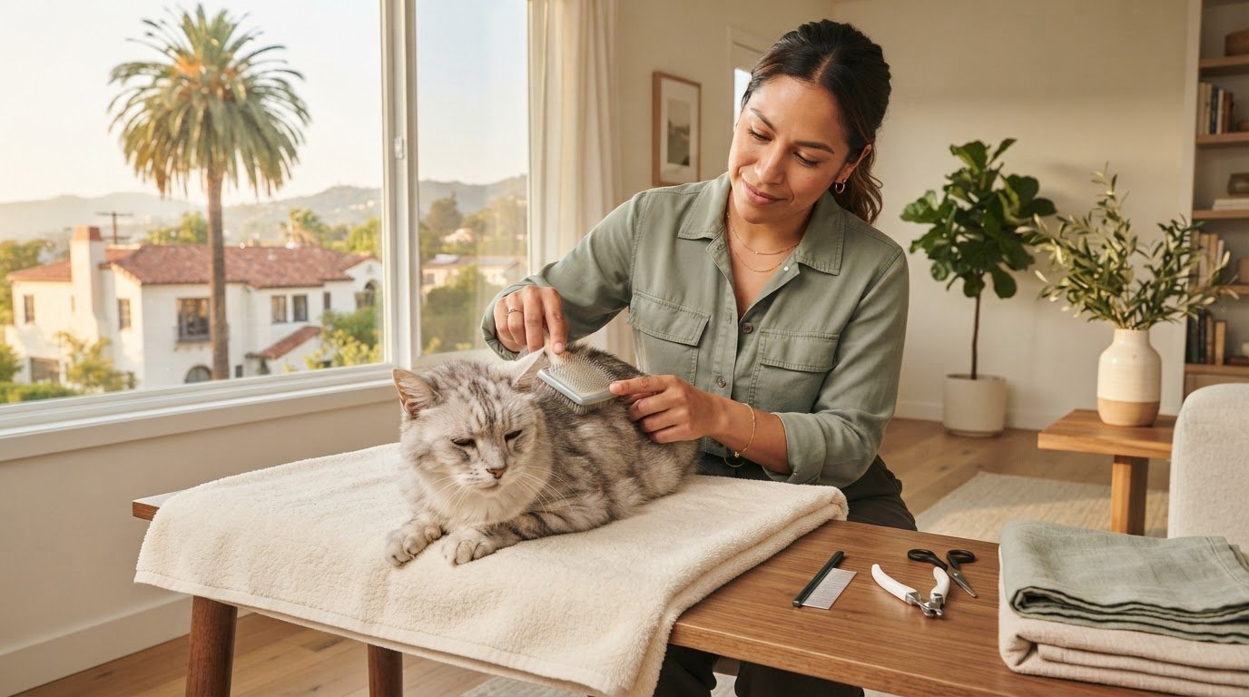 At-Home Senior Cat Grooming Prices in Los Angeles