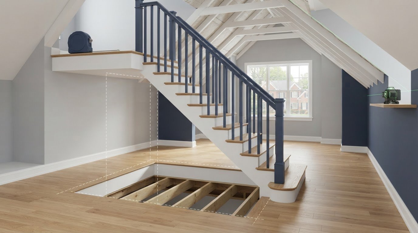 Attic Conversion Staircase Code Requirements and Headroom Standards in Henrico
