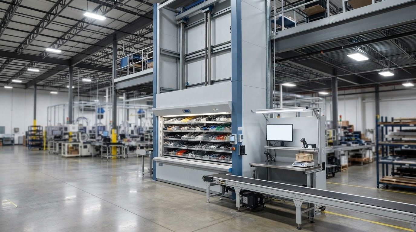Automated storage solutions for manufacturing space savings