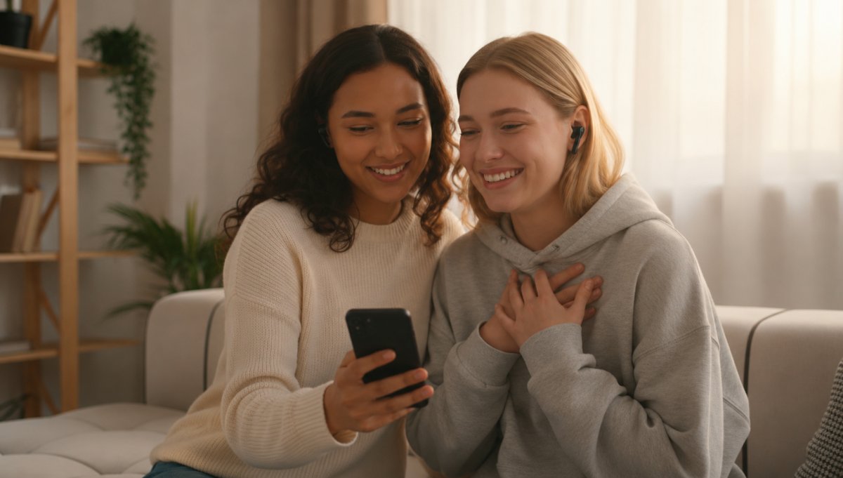 best friends gifting each other a meaningful gift
