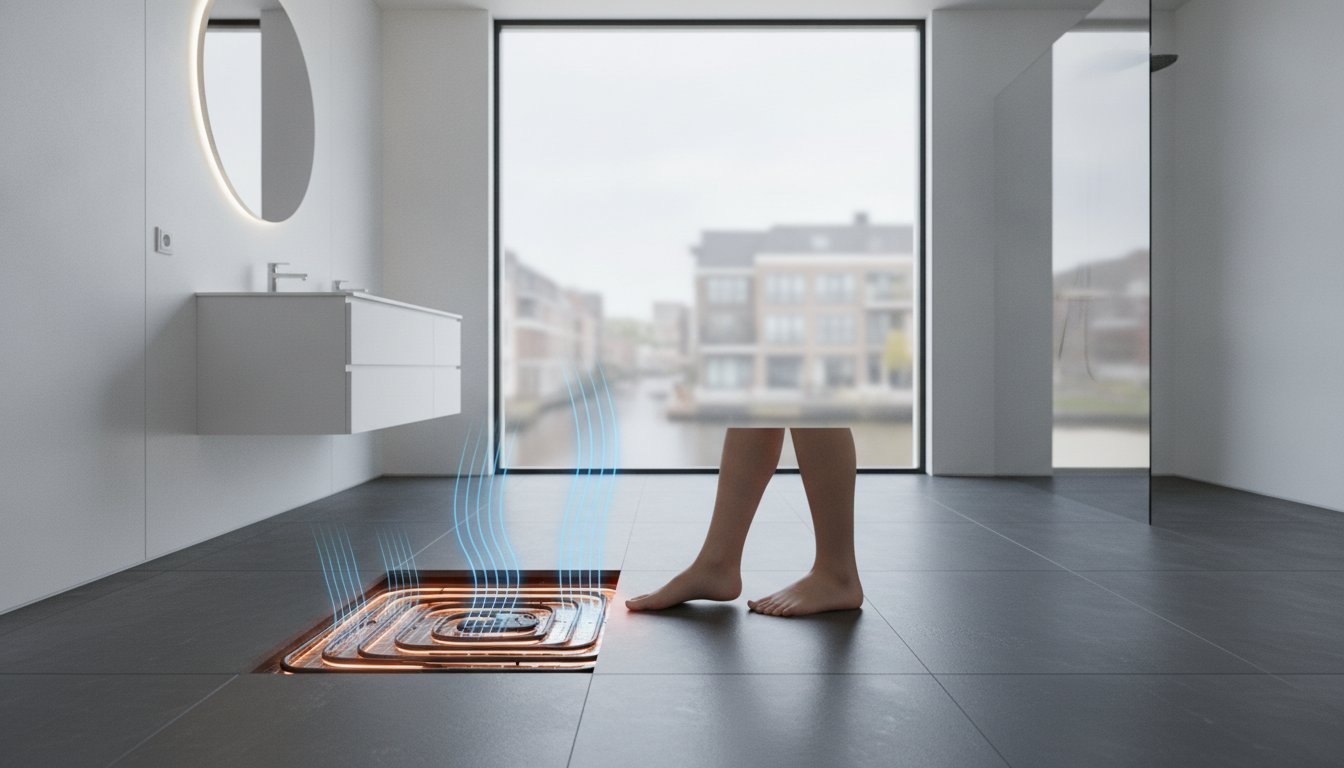 Badkamer vloerverwarming: alles over elektrisch verwarmen zonder gas