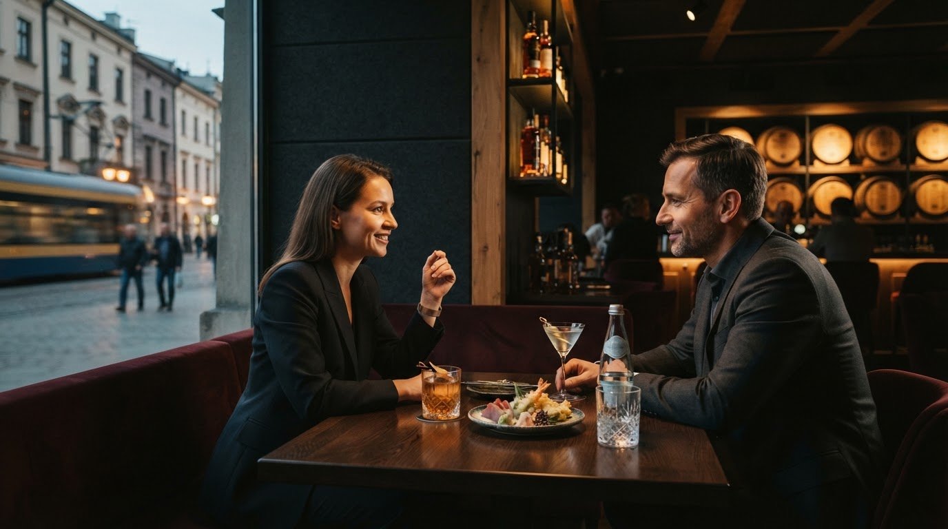 Bar na spotkanie biznesowe w Krakowie: menu, koktajle i dojazd