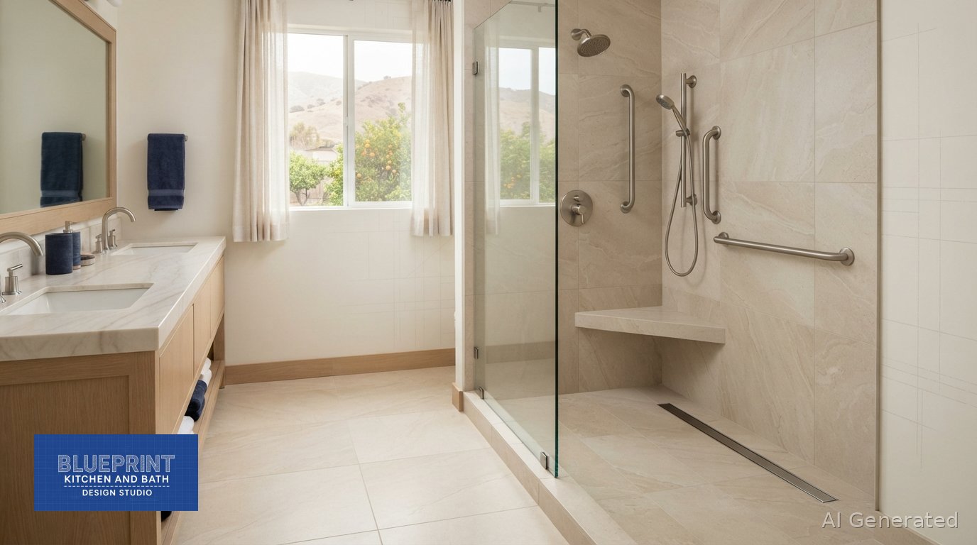 Barrier-Free Shower Installation in Redlands: Safety Meets Modern Design
