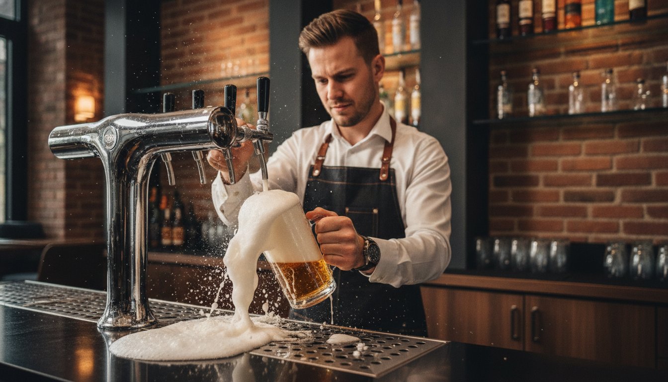 Bier schäumt zu stark aus dem Zapfhahn: Ursachen und Lösungen für die Gastronomie