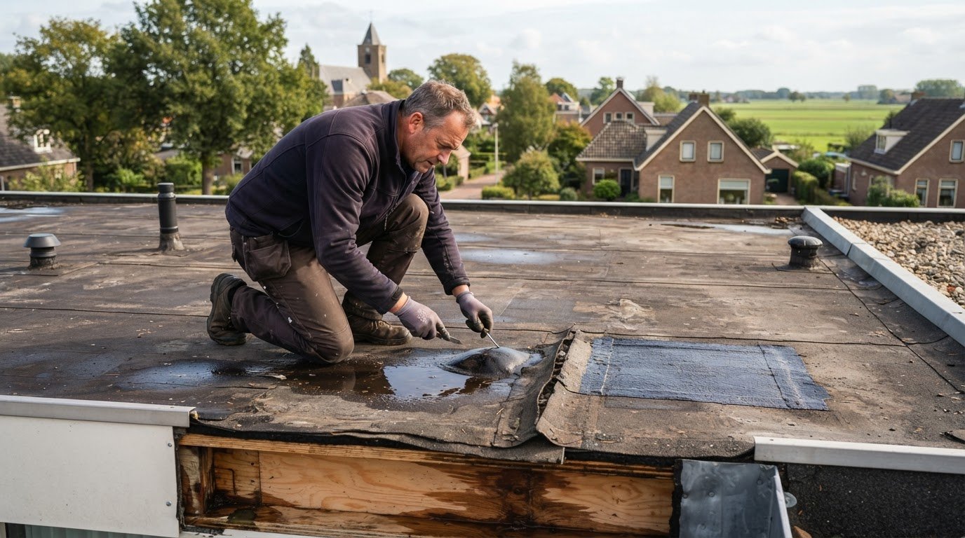Bitumen dak reparatie in Eibergen: kosten en lekkage herkennen