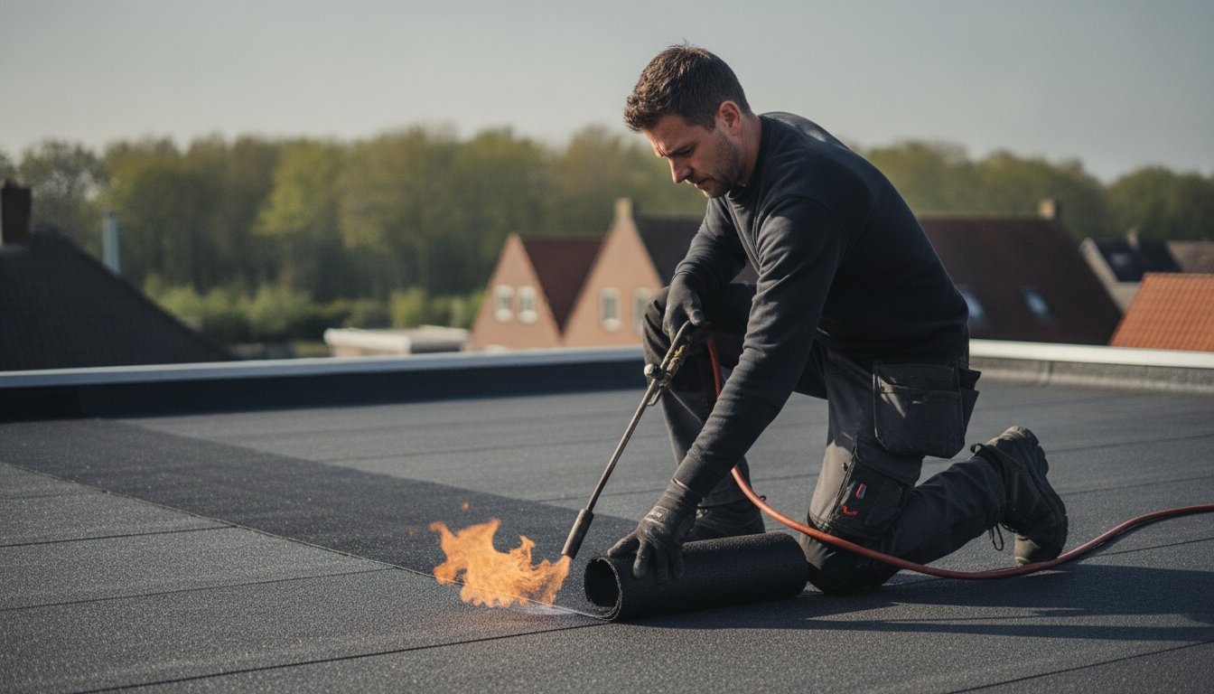 Bitumen dak repareren: zelf doen of uitbesteden aan een dakdekker?