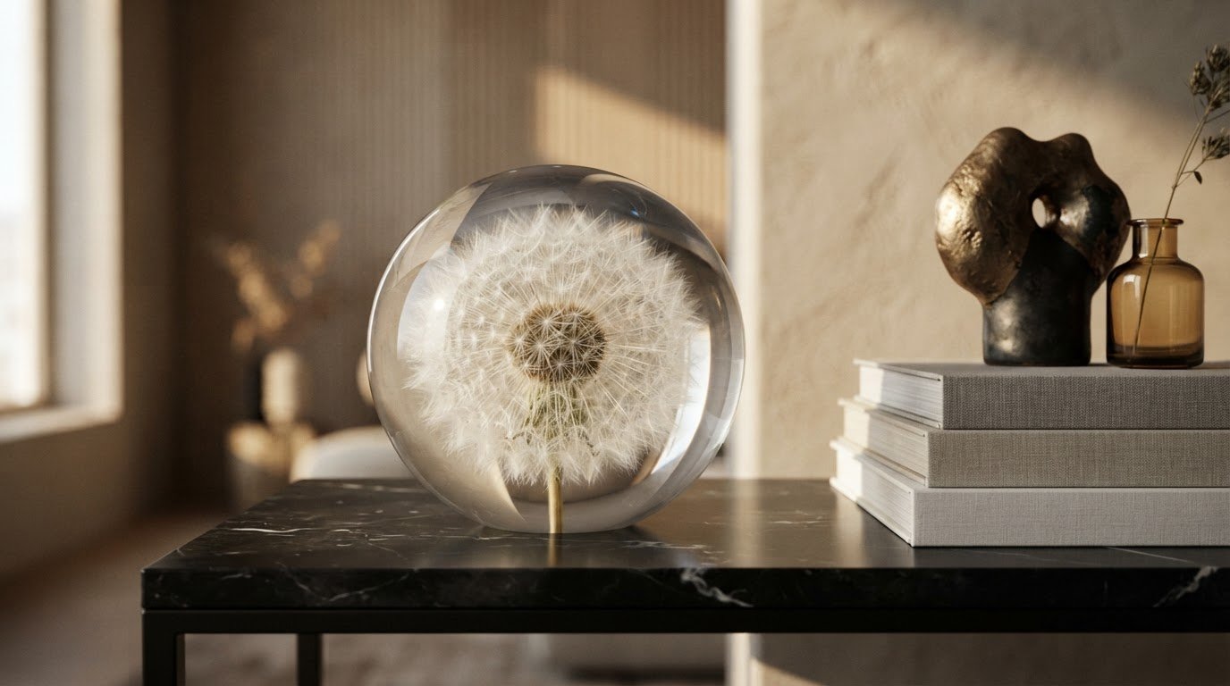 Botanical Spheres for Shelves: Choosing a Quiet Focal Point