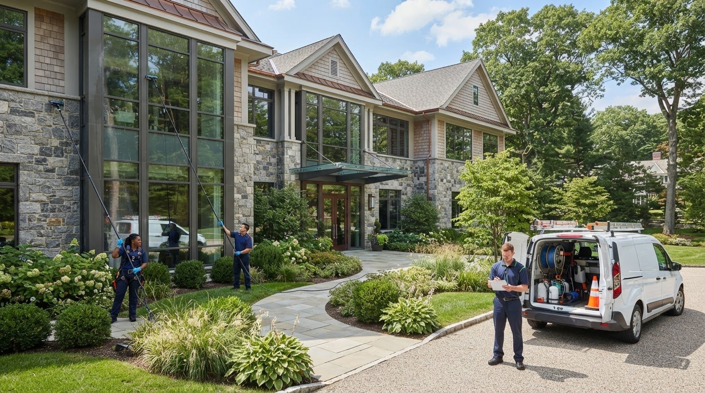 Building Exterior Cleaning in Darien, CT: A Business Owner’s Guide