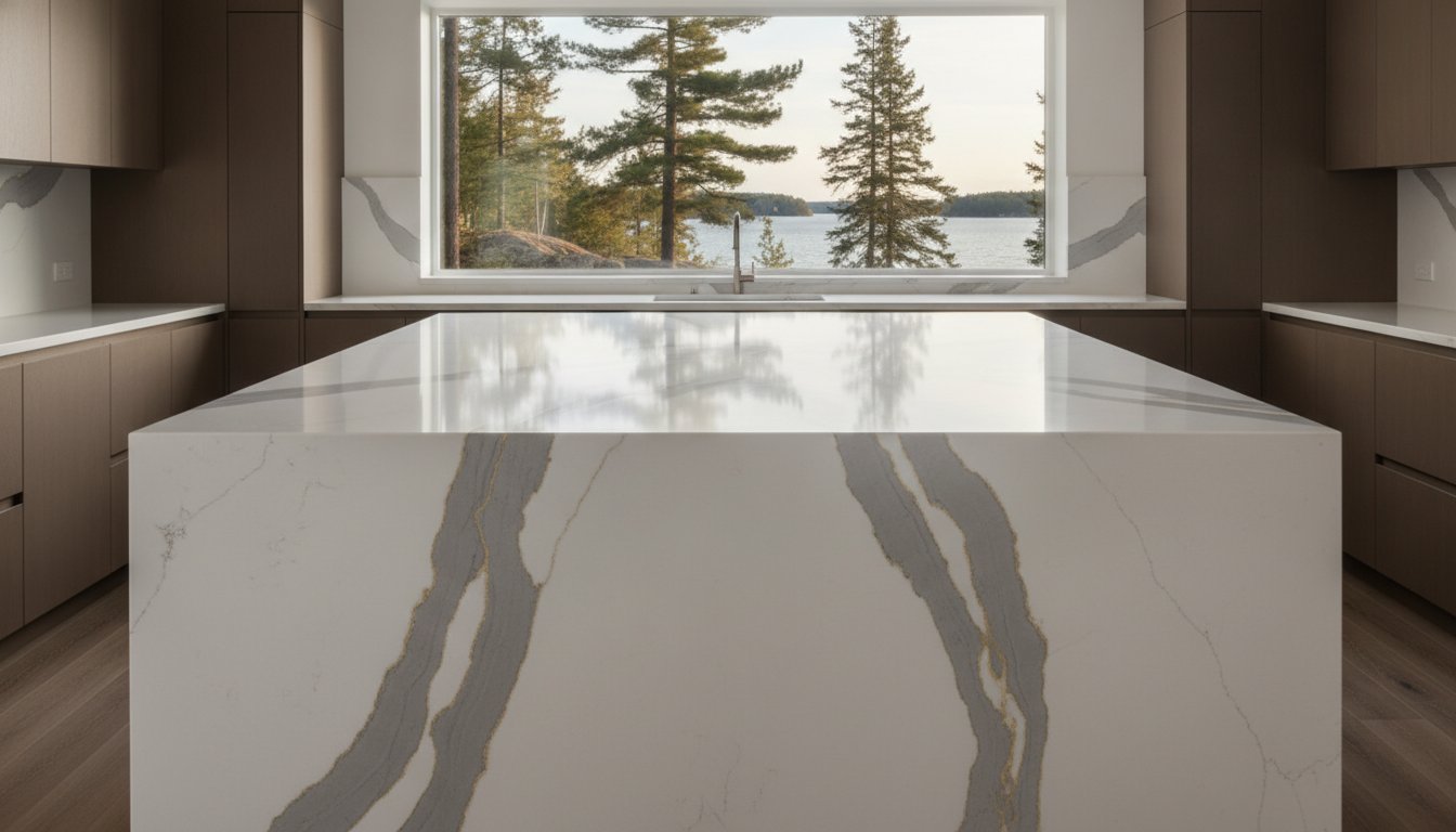 Calacatta Laza Quartz in Ontario: The Connoisseur’s Guide to Premium Slabs