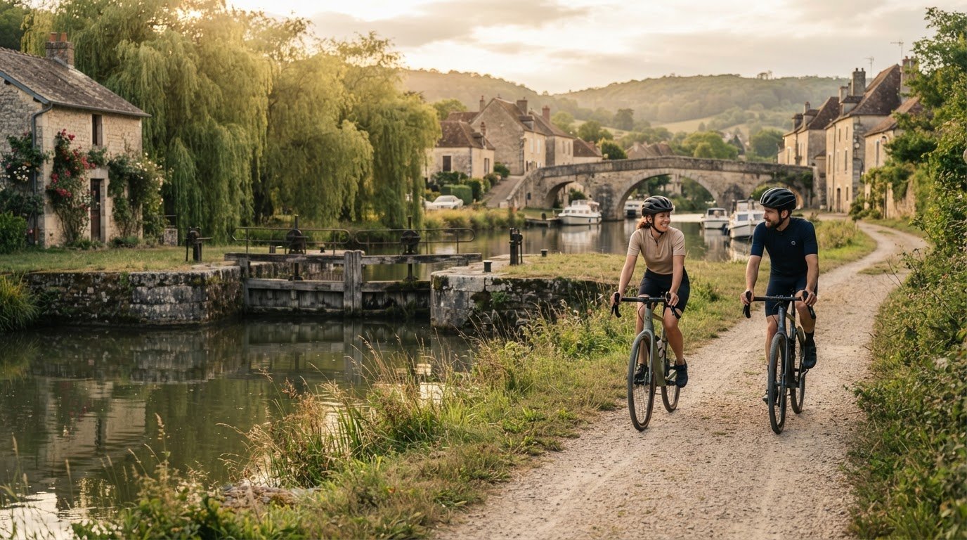 Canal de Bourgogne à vélo autour de Tonnerre, par le chemin de halage