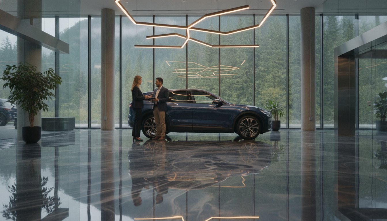 Car Dealership Floor Coating in BC: Showroom Luxury &amp; Service Bay Durability (2026)
