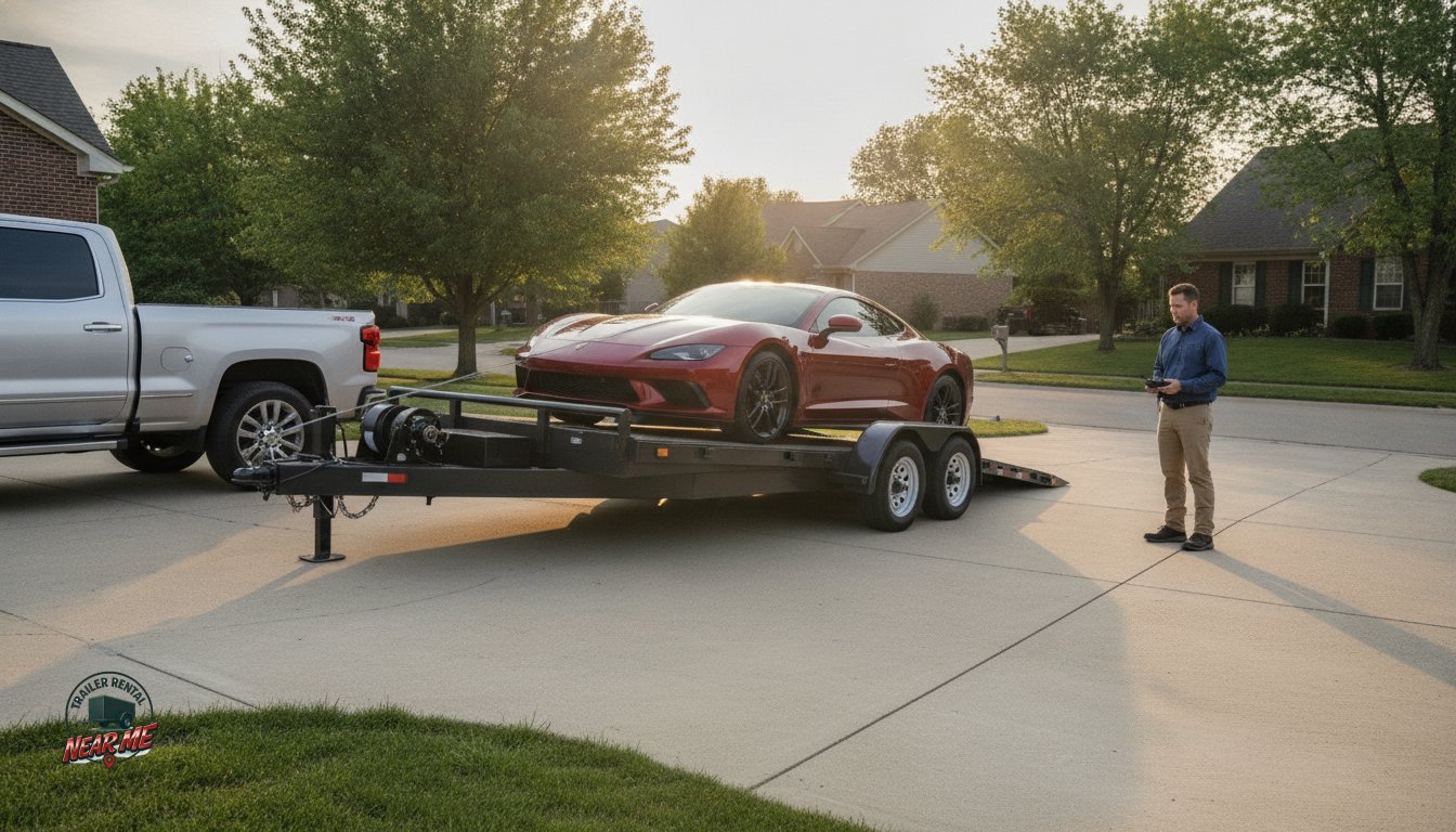Car Trailer for Rent in Omaha: 22' Tilt Deck Rentals