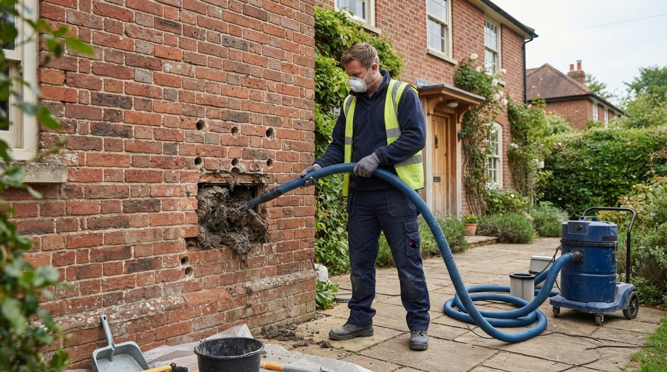 Cavity wall extraction for homes with failing insulation