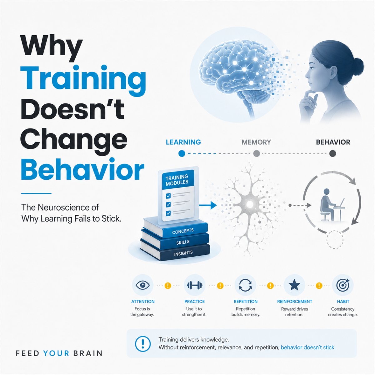 Why Training Doesn't Change Behavior: The Neuroscience of Why Learning Fails to Stick