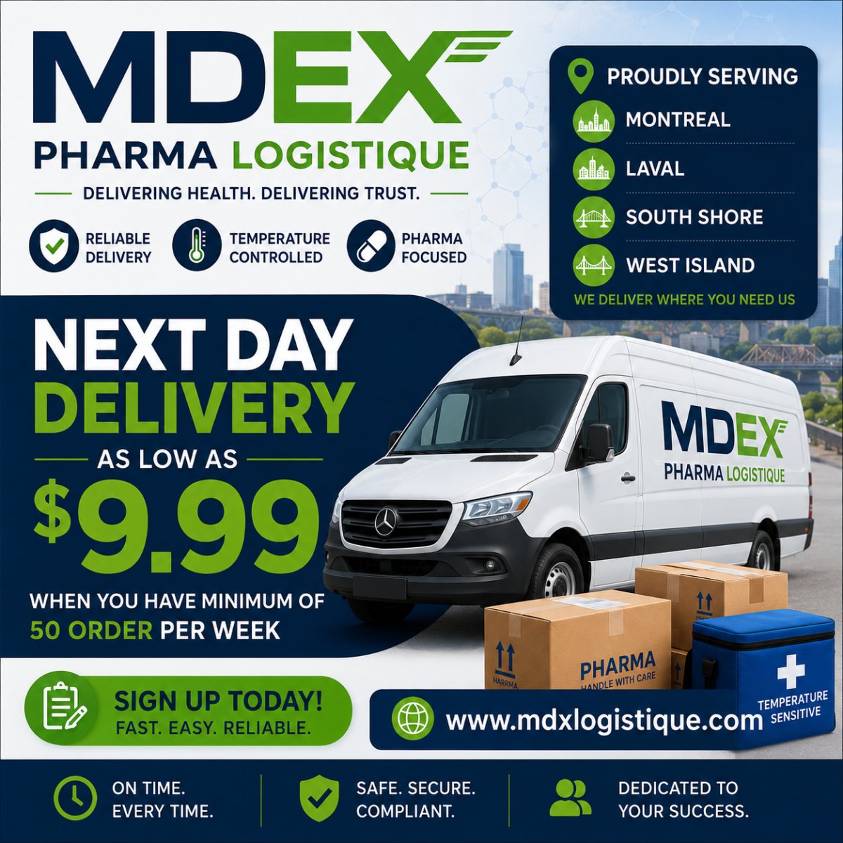 Fast Overnight Shipping:  Montreal Solutions