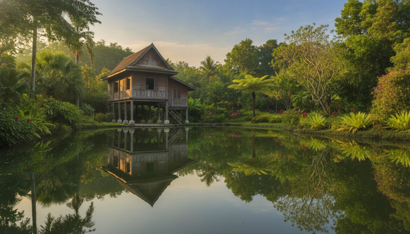 Cherating Chalet with Pond View: Finding Your Sanctuary of Stillness