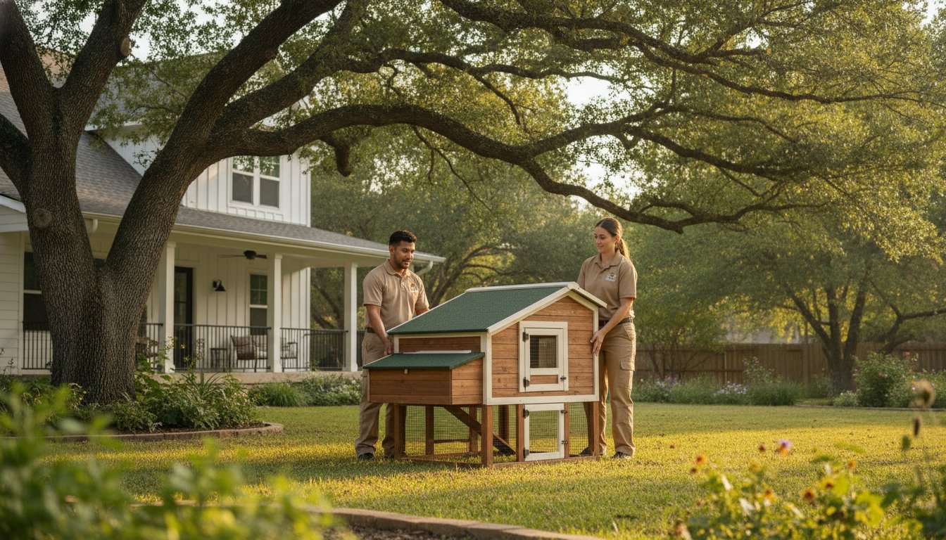 Chicken Coop Delivery Cost in Texas: Shipping vs. Professional Placement