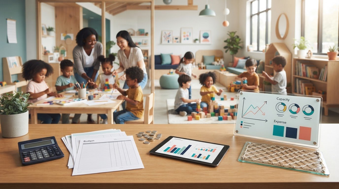 Childcare business financial planning for income and costs