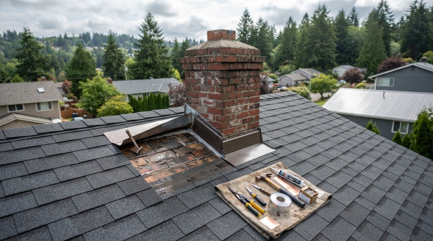 Chimney flashing repair cost in Everett: What affects the price