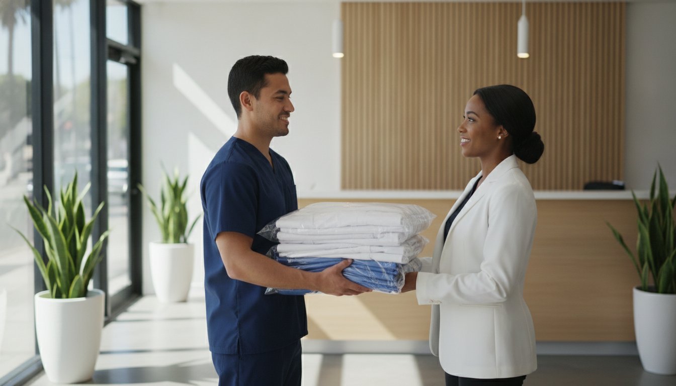 Chiropractor Uniform Laundry Service in Los Angeles