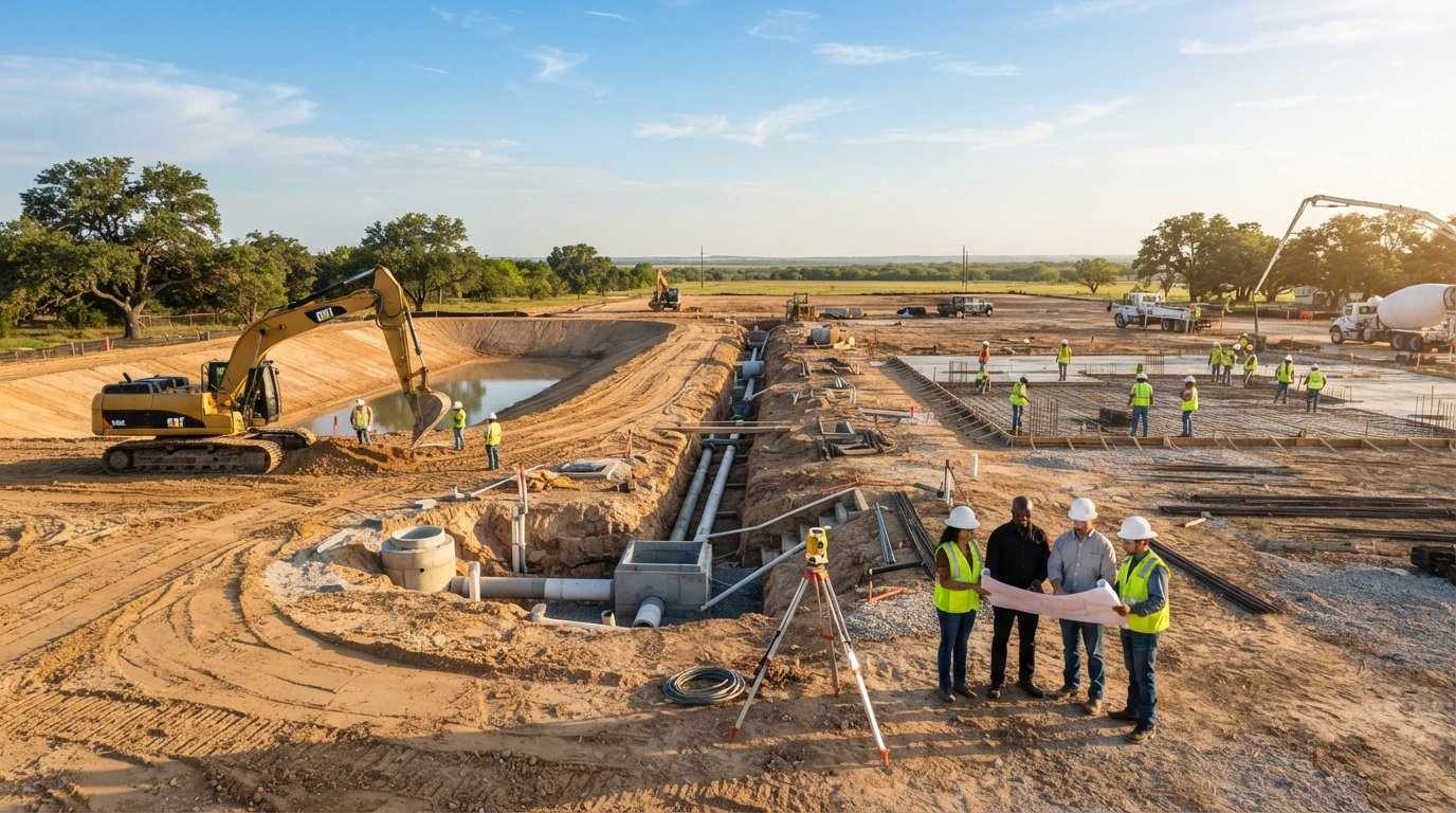 Civil Site Work Contractor in Texas: Integrated Solutions for Complex Developments