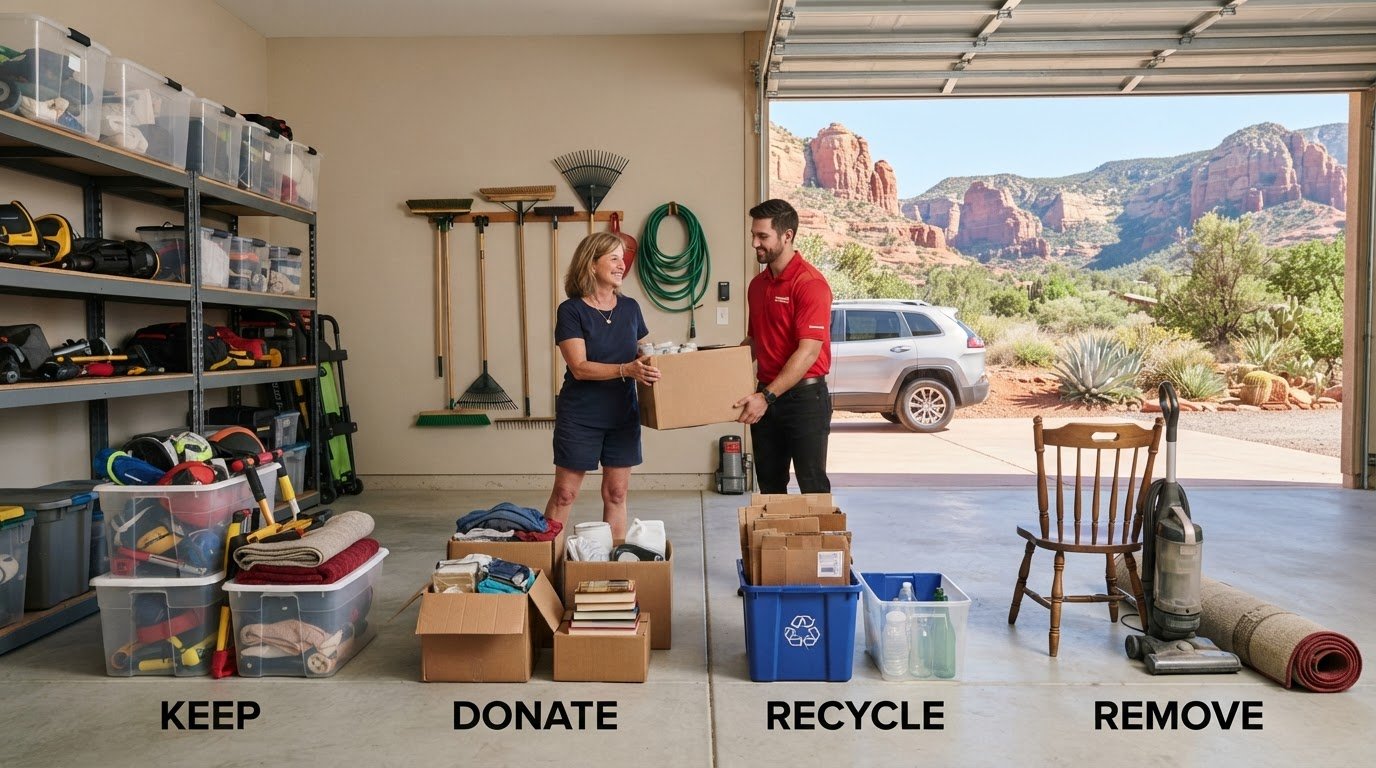 Clear Garage Space Fast by Sorting and Removing Clutter