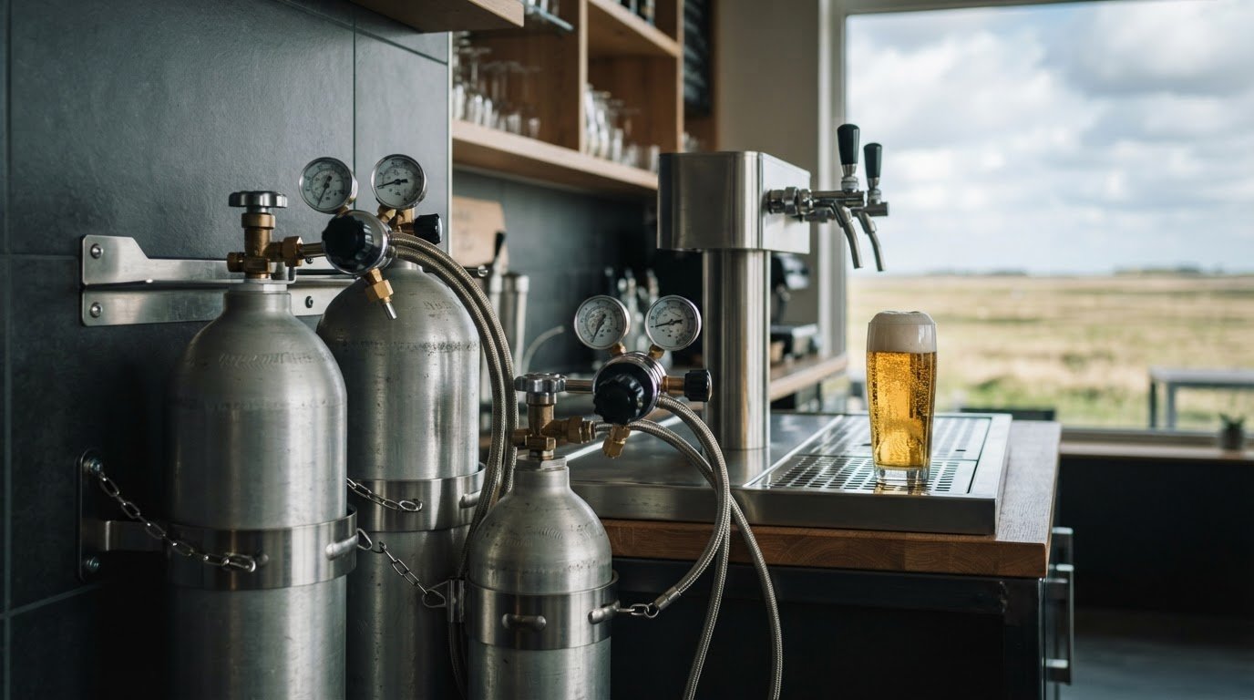 CO2 Gasflaschen für Gastronomie in Niebüll: Leitfaden für Schankanlagen 2026