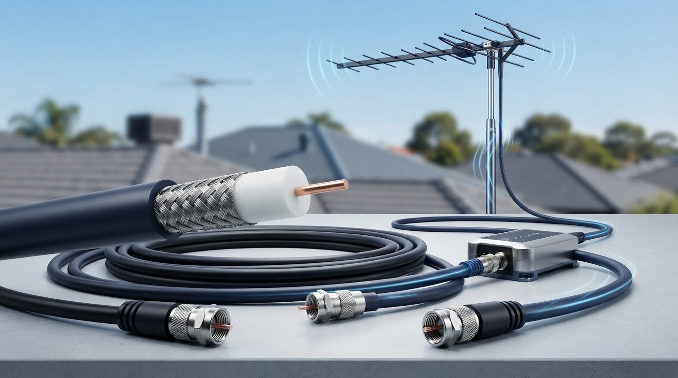 Coax cable for TV, antenna and RF applications