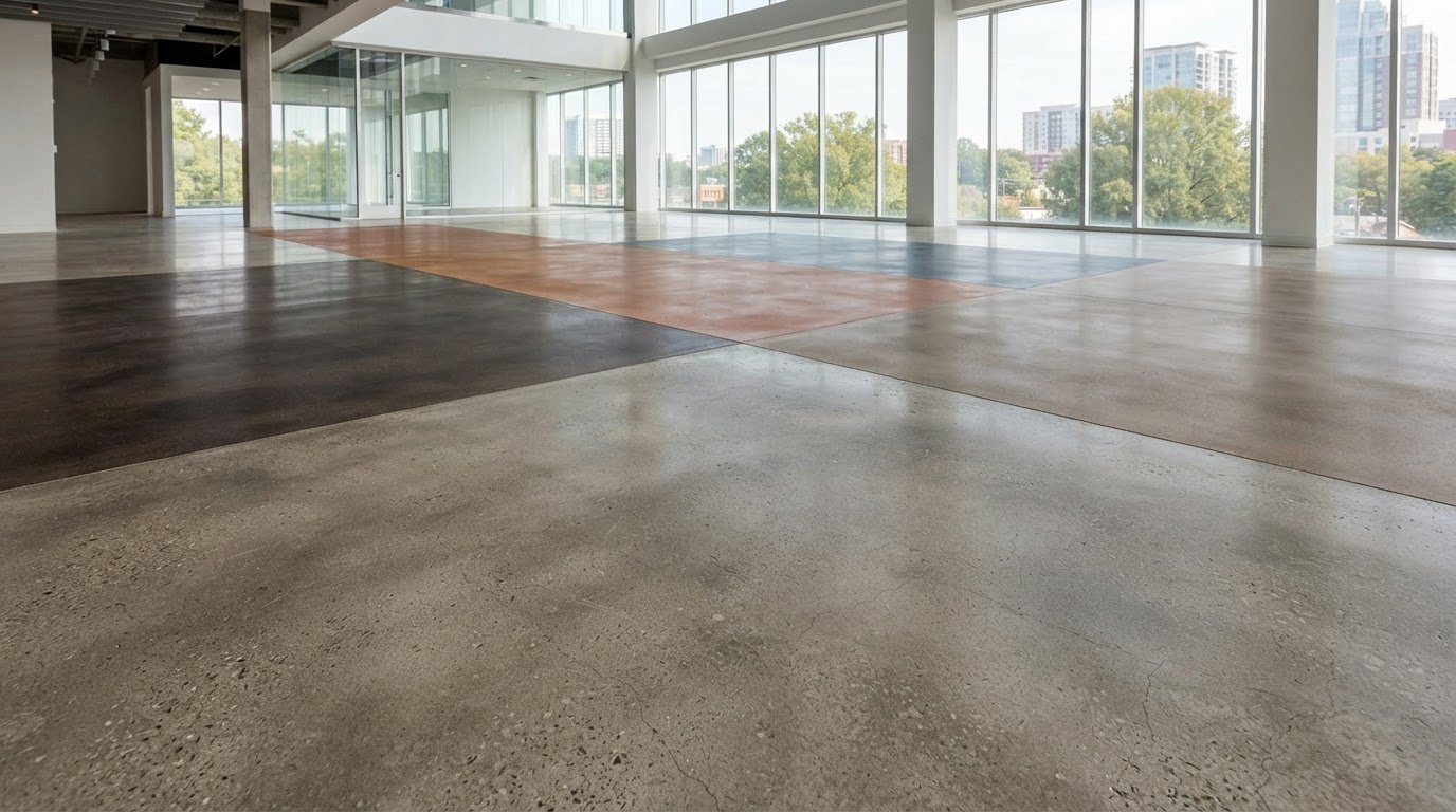 Commercial Concrete Stain Colors and Finishes: A Facility Buyer’s Guide