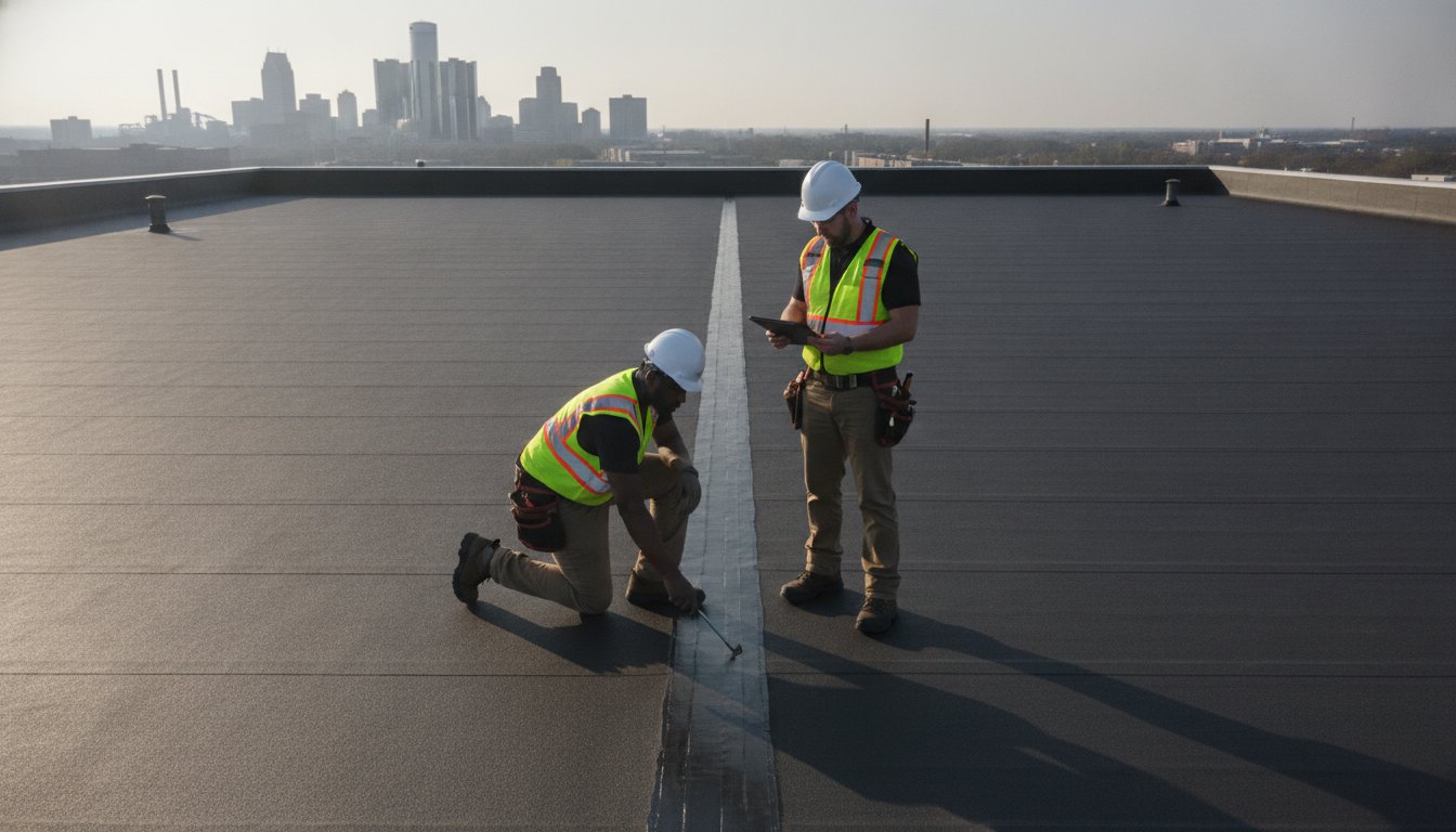Commercial Flat Roof Inspection in Detroit: The Property Manager’s 2026 Guide