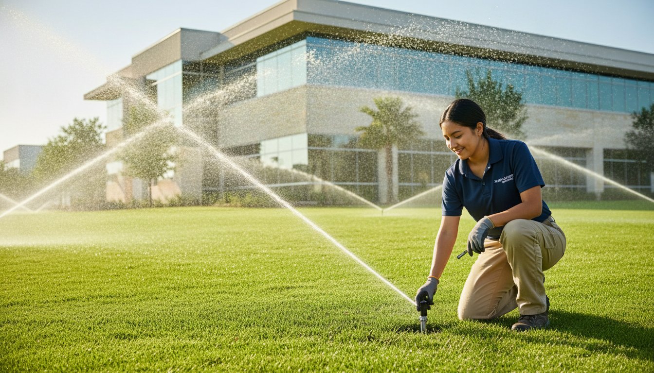 Commercial Sprinkler System Design: Engineering Efficient Landscapes for DFW Businesses