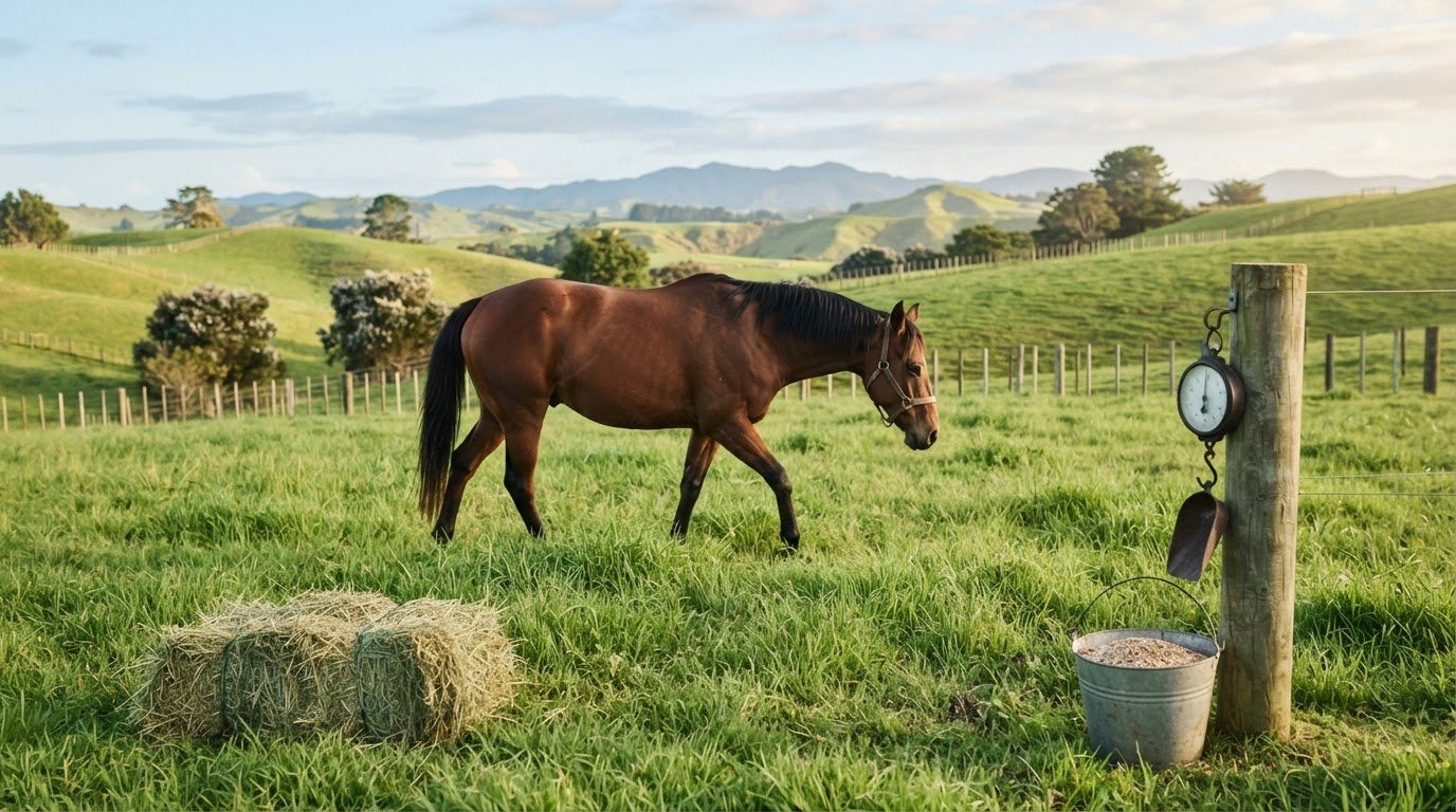 Common horse feeding mistakes in NZ: balance energy and feed