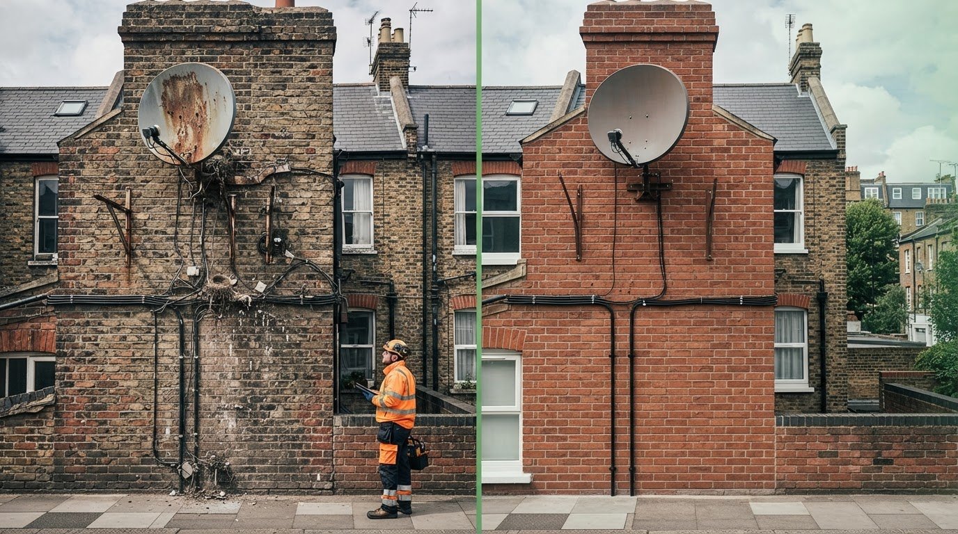 Communal Satellite Dish Removal: A UK Rooftop Decommissioning Guide