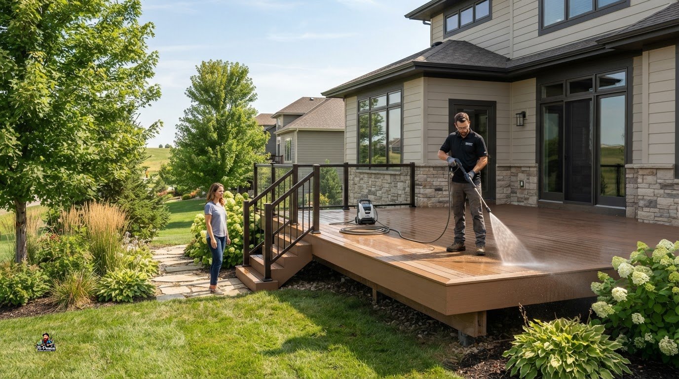 Composite Deck Cleaning in Elkhorn: A Safer Approach to a Cleaner Deck