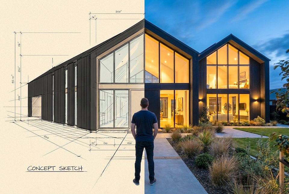 Van concept tot realisatie - WoodMart gevel