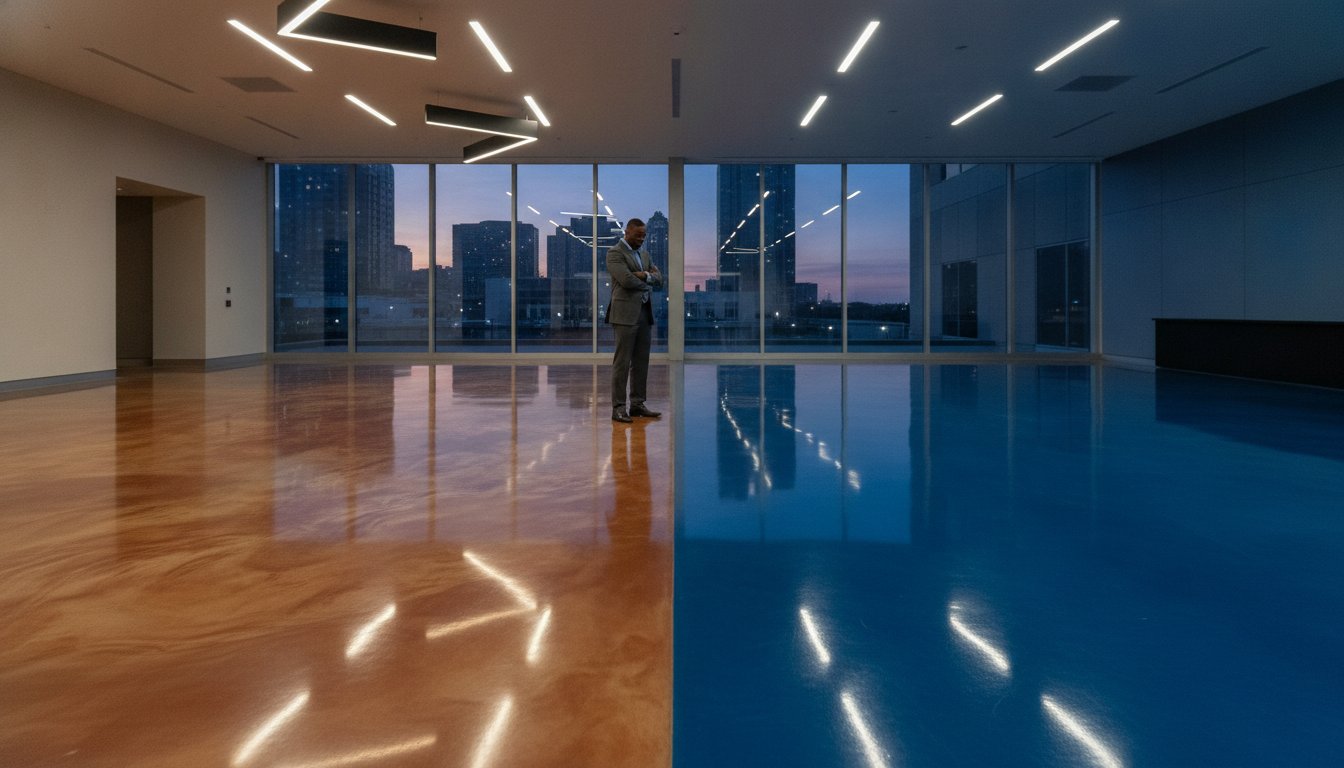 Concrete Dye vs. Stain for Commercial Floors: The 2026 Professional Comparison