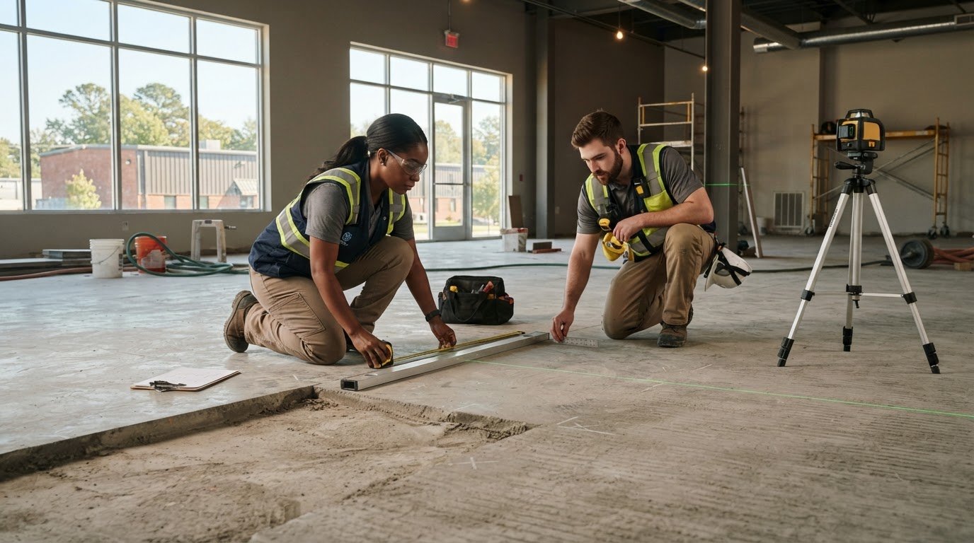 Concrete Floor Leveling in Austell, GA: Diagnose the Floor Before Choosing a Fix