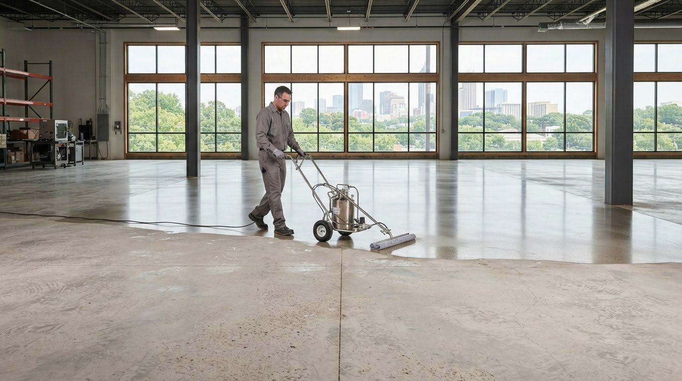 Concrete Hardener and Dustproofer Application: A Step-by-Step Guide