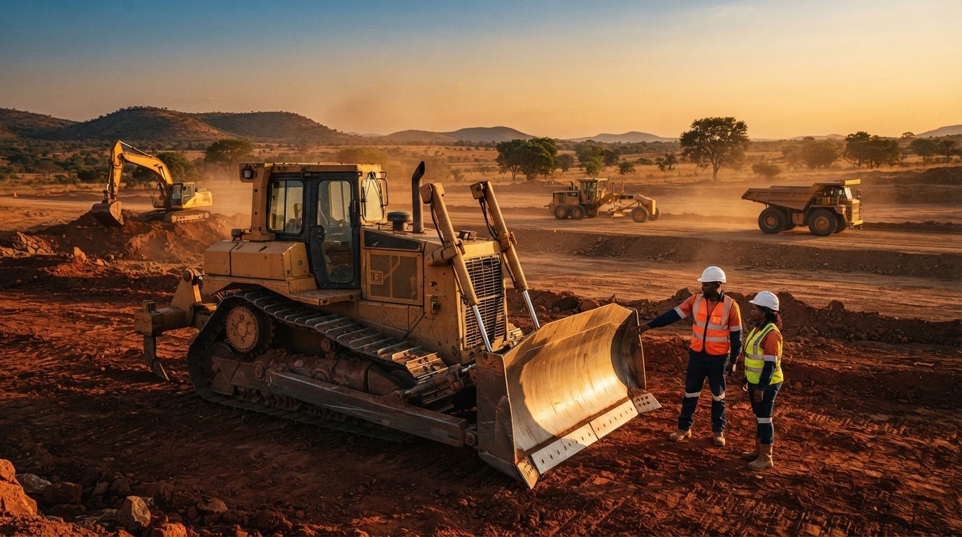 Construction plant for sale in Zambia, including bulldozers