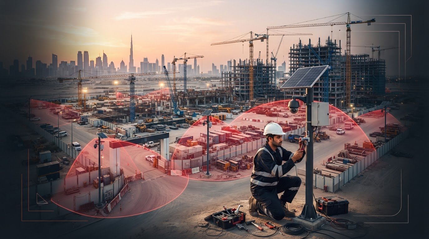 Construction site camera installation services in Dubai