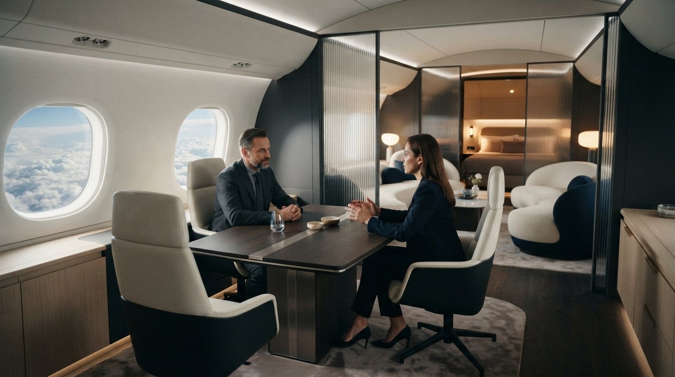 Corporate Aircraft Interior Spatial Planning: Architecting the 2026 Executive Experience
