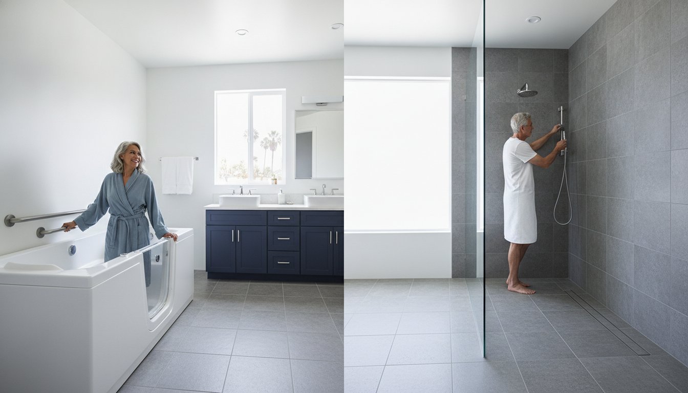 Cost of Walk-In Tub vs. Curbless Shower: 2026 Comparison Guide