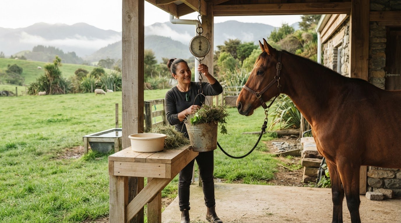 Creating a horse feeding plan around routine and needs