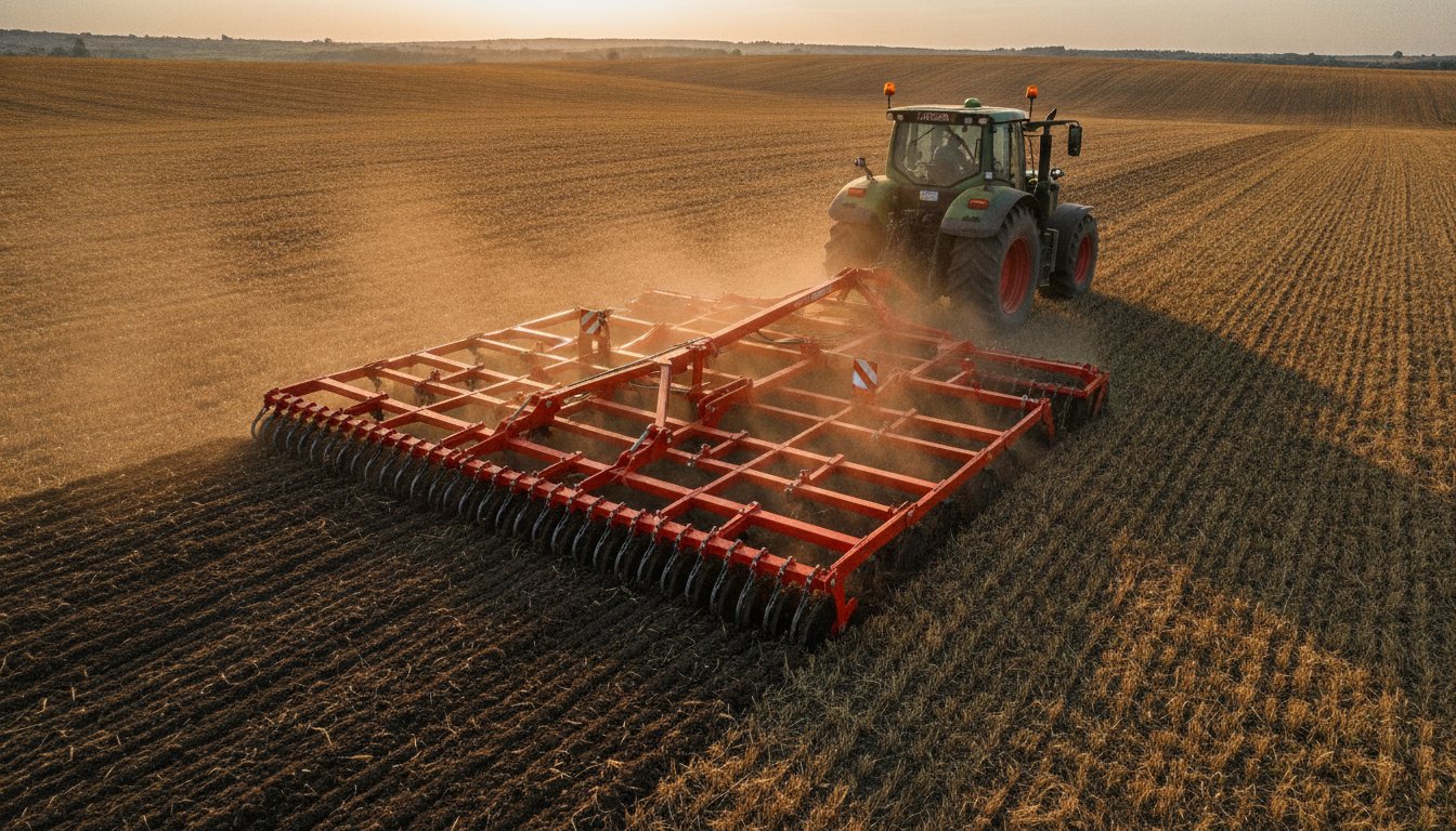 Cultivator de miriște Agro-Tom: Performanță și Eficiență în Prelucrarea Solului