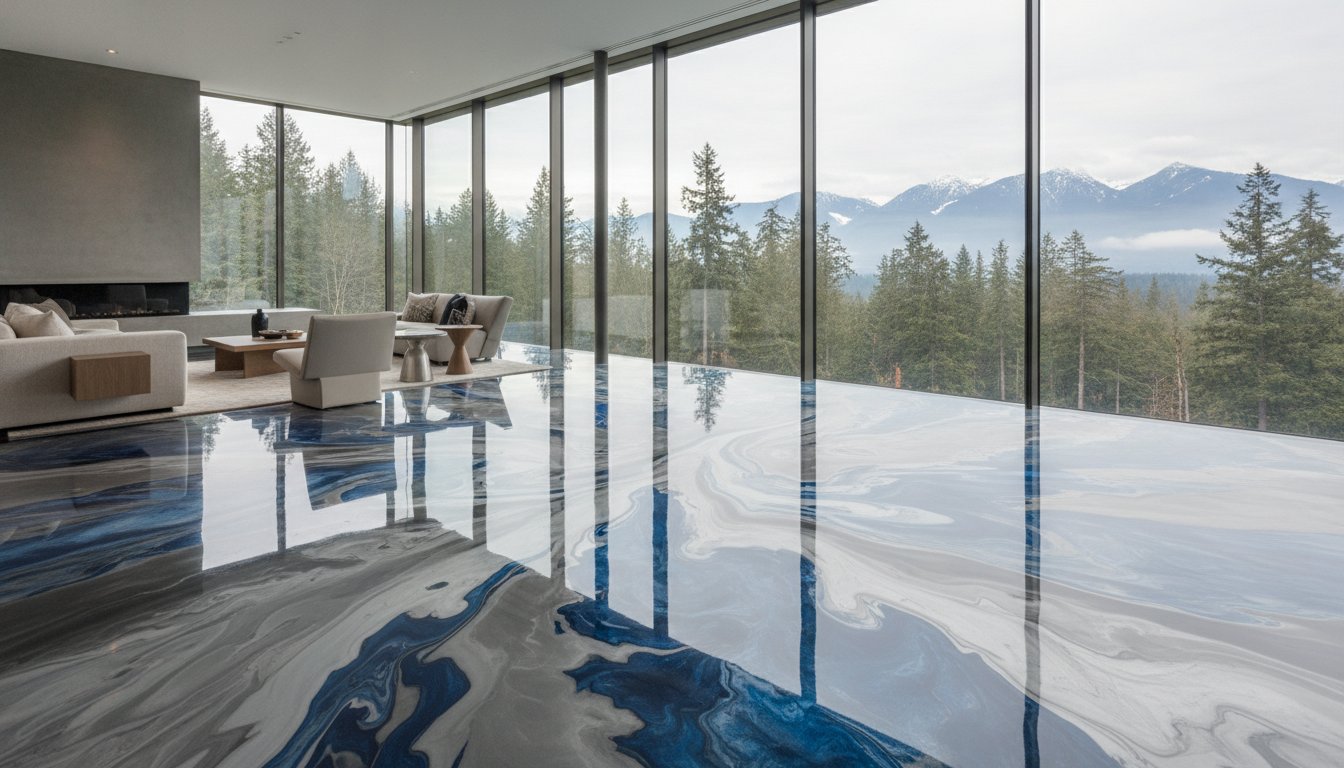 Custom Metallic Epoxy Designs: A Guide to Luxury Concrete Finishes in BC