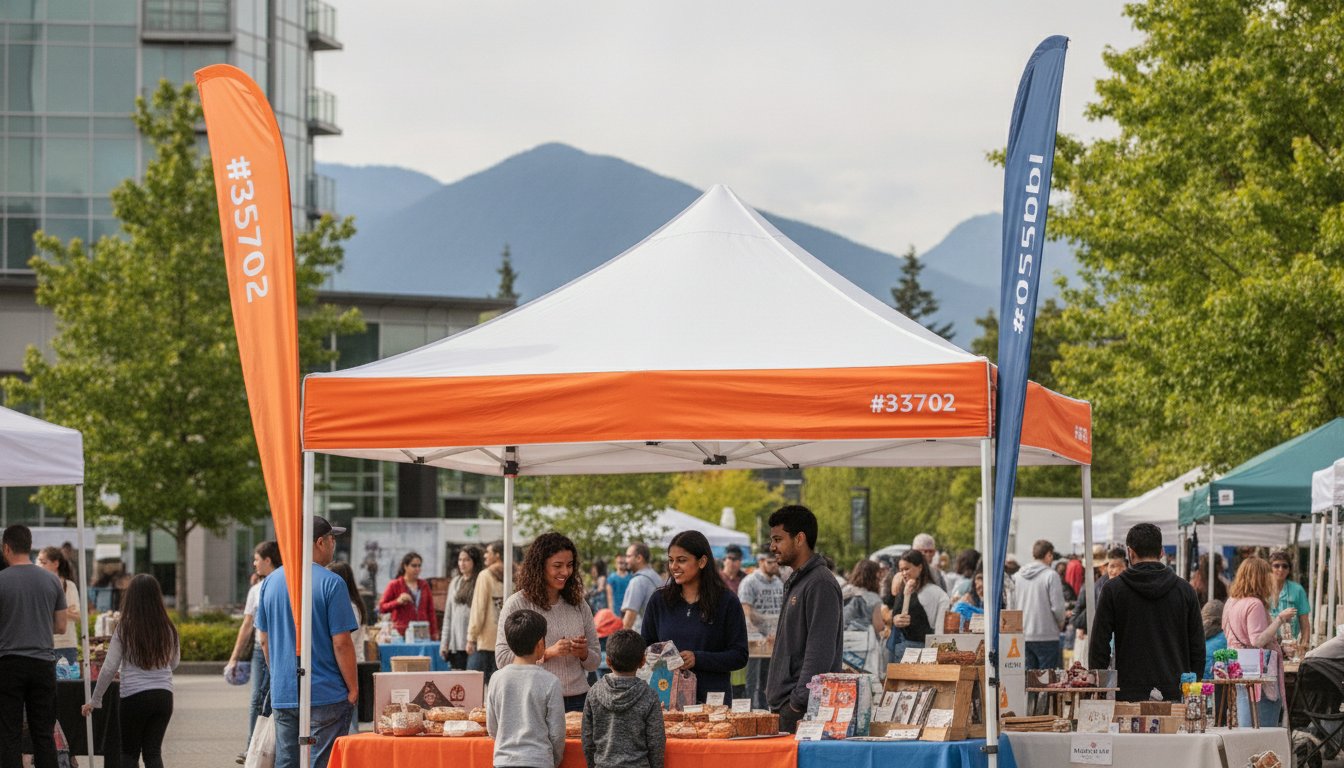 Customer Printed Tents & Flags: The 2026 Guide for Surrey Events