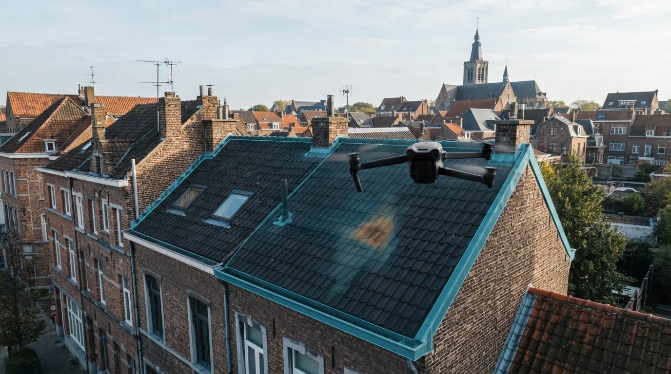 Daklekkage opsporen met een thermische drone: zo werkt het